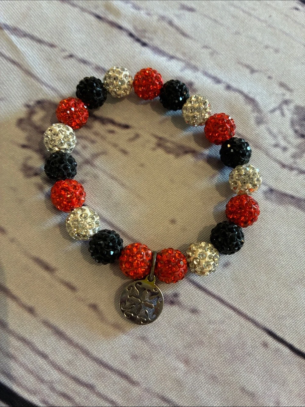 🎉NEW LISTING!🎉Rustic Cuff Sparkle Bead Stretch Bracelet